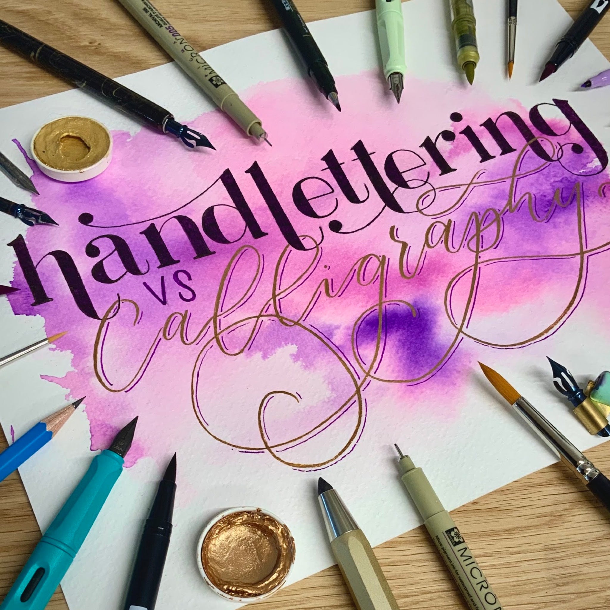 Calligraphy vs Hand Lettering – All Things Analogue