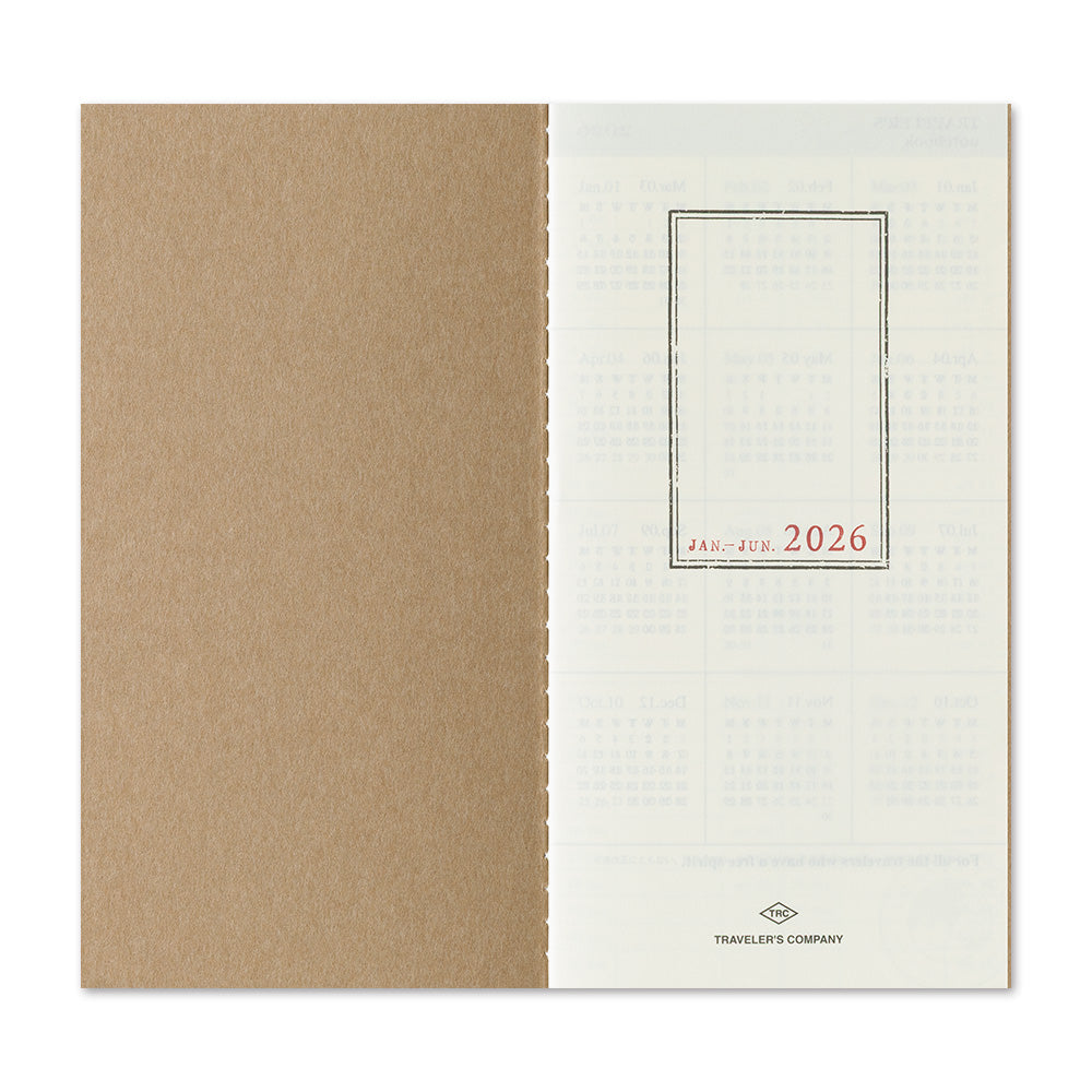 TRAVELER'S Notebook Refill: Weekly + Memo Diary 2026