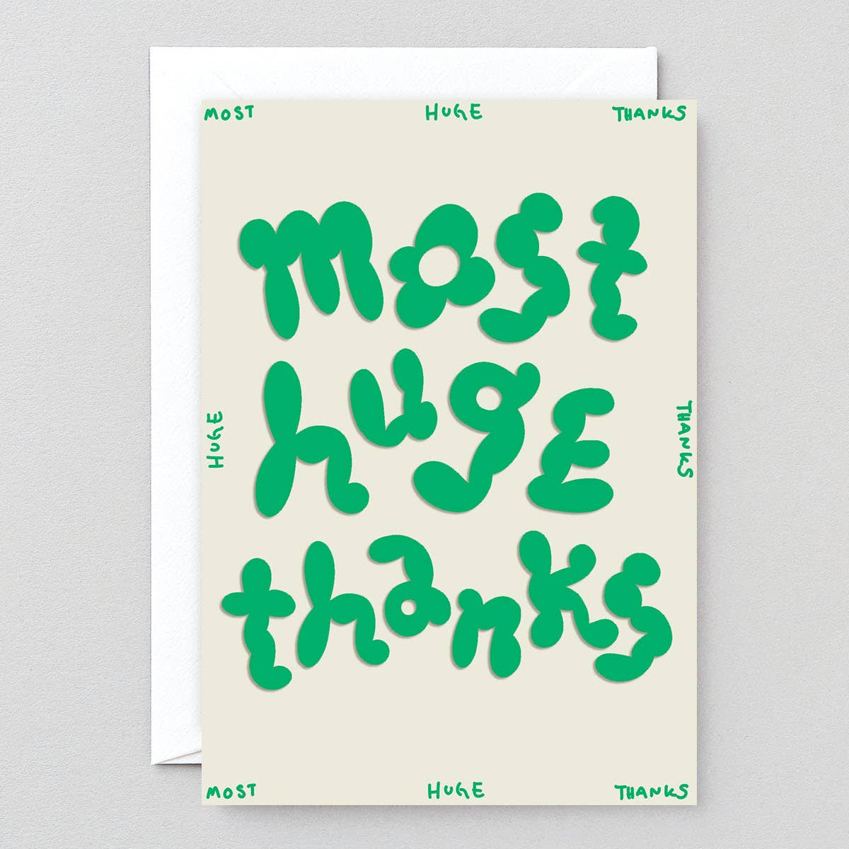 Most Huge Thanks Embossed Greetings Card