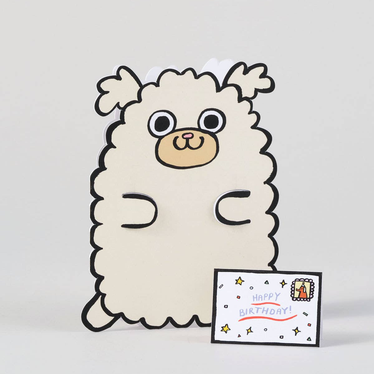 Dog with Mini Card Kid's Greetings Card