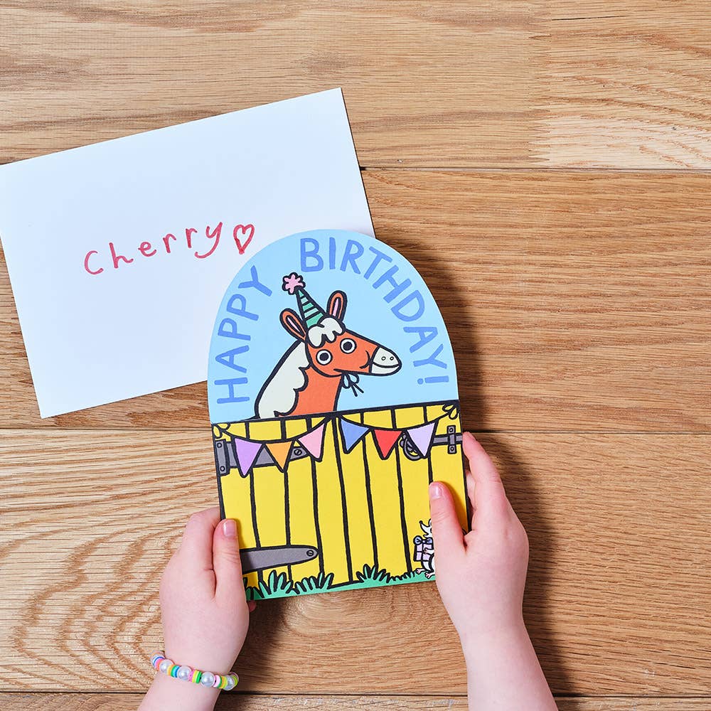 Farmyard Birthday Fold Out Kid's Birthday Card