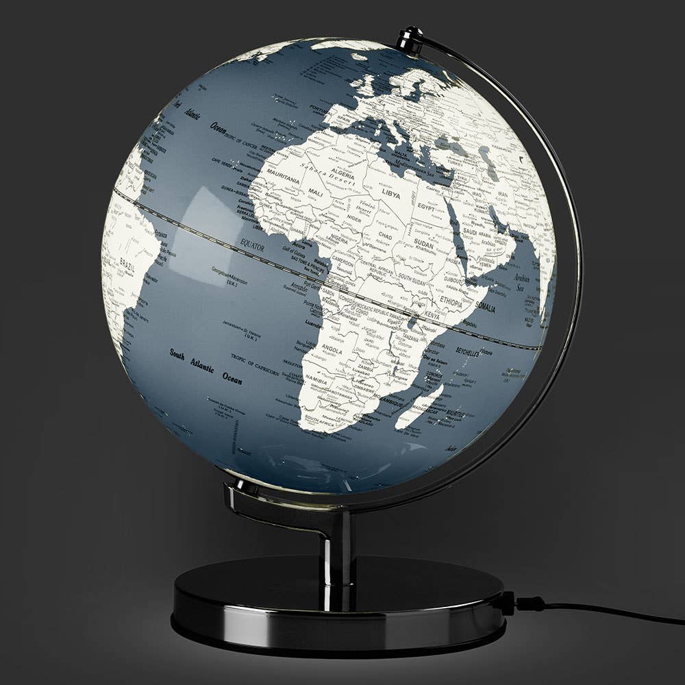 Light Up Globe - Concrete Grey