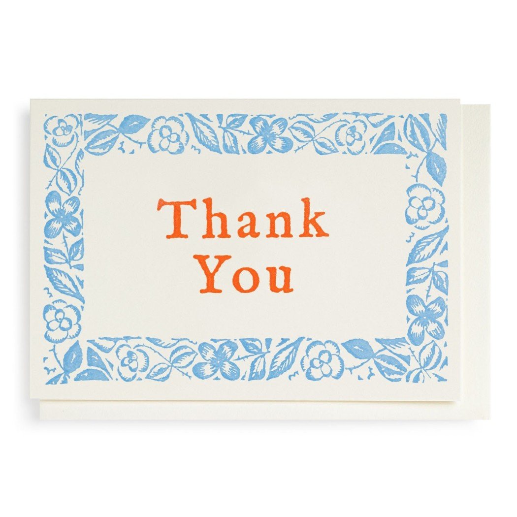 Floral Thank You Greeting Card All Things Analogue