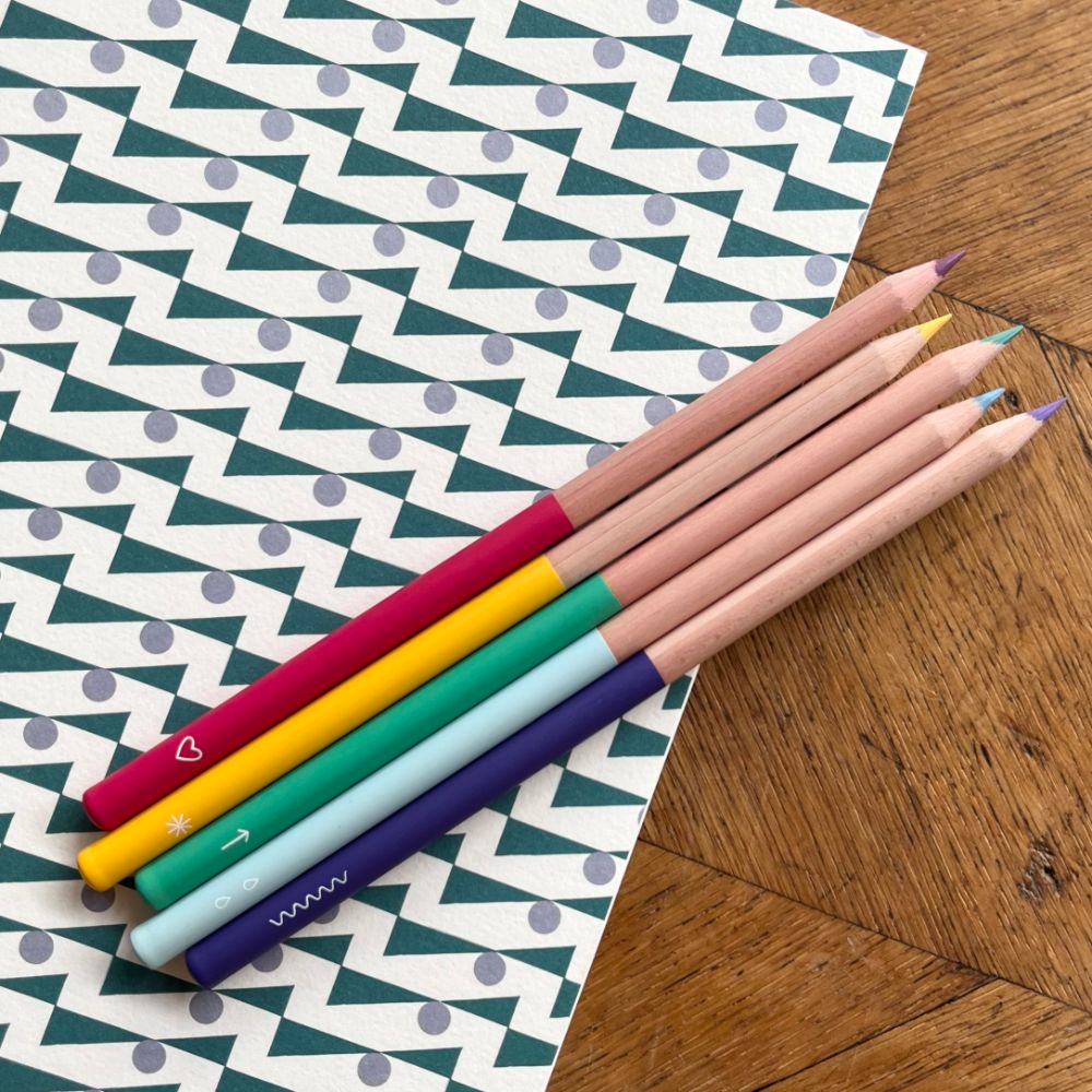 Half-Dipped Coloured Pencil