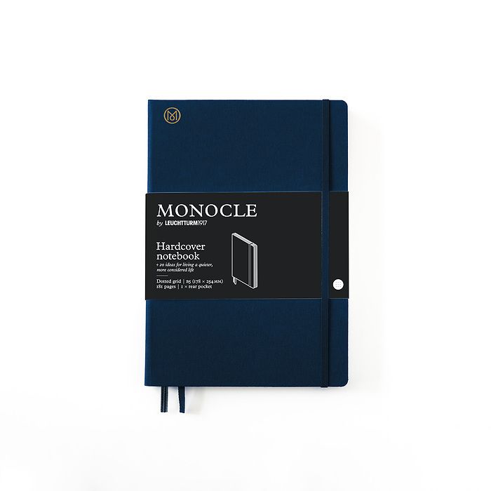Monocle Hardcover B5 Notebook Navy Dotted