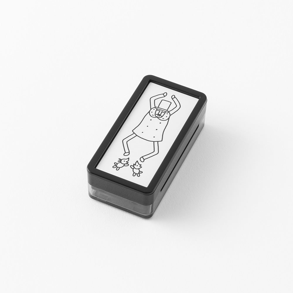 Ojisan 30th Anniversary Paintable stamp Pre-inked Half Size Repeating pattern
