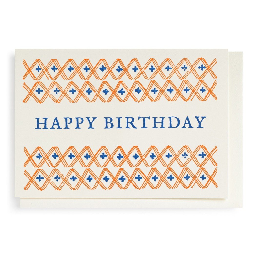 Pattern Happy Birthday Greeting Card