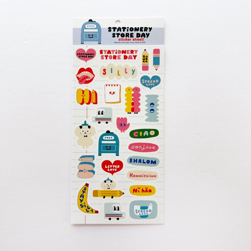 Stationery Store Day Suzy's Cuties Sticker Sheet