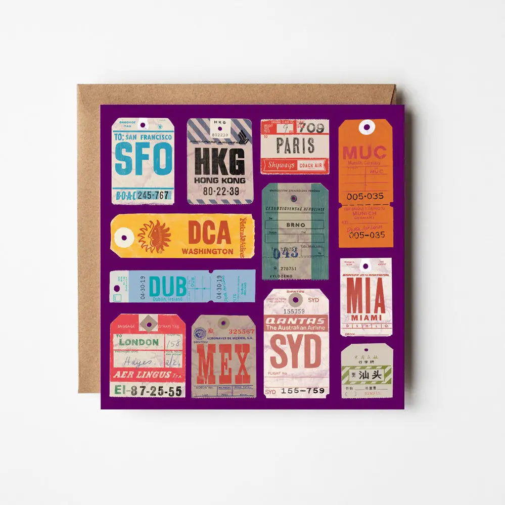 Travel Tickets Greeting Card