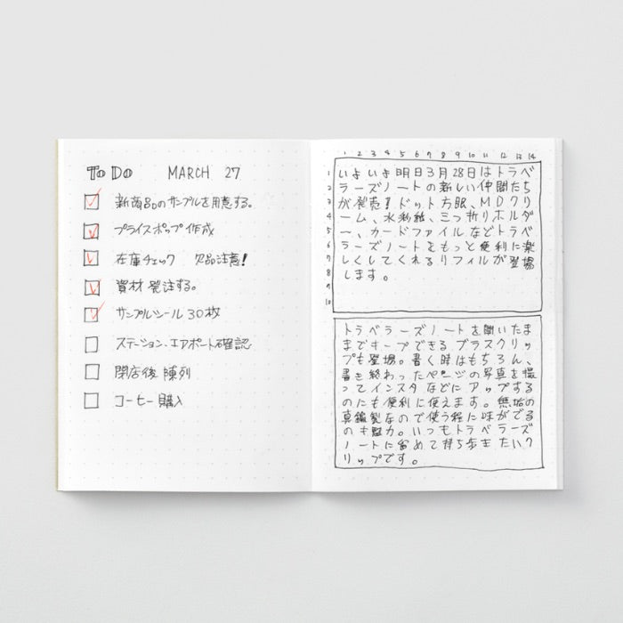 TRAVELER'S Notebook Passport Refill Dotted Paper 014