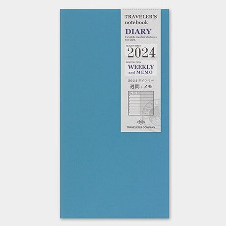 Traveler's Notebook Refill 2024 Weekly + Memo (Regular Size)