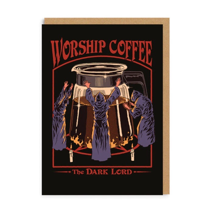 Worship Coffee Greeting Card