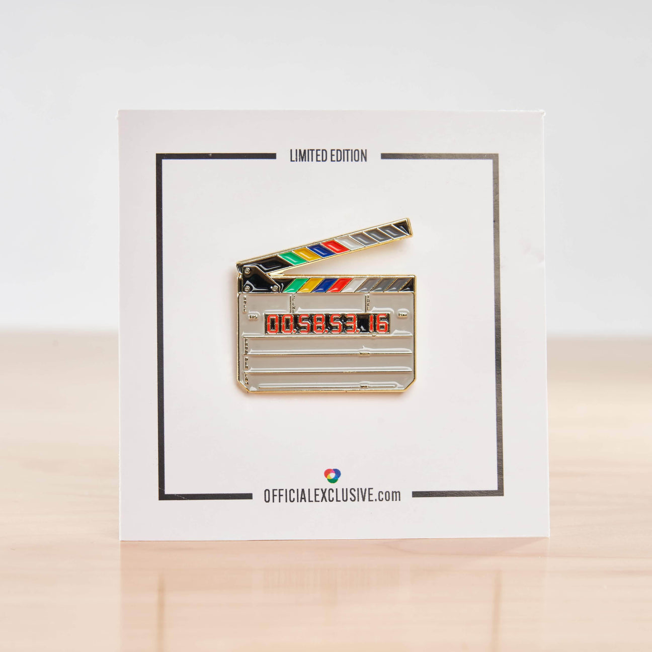 Clapperboard Pin Badge