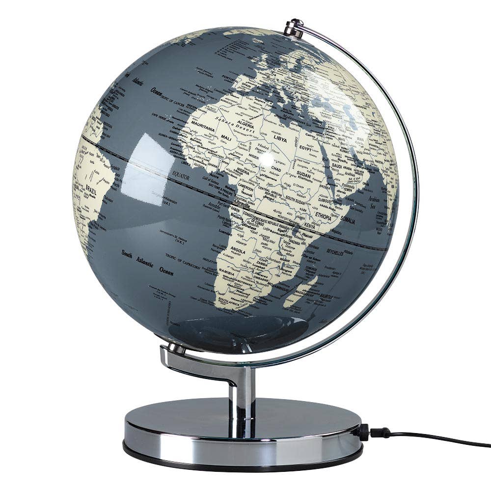 Light Up Globe - Concrete Grey
