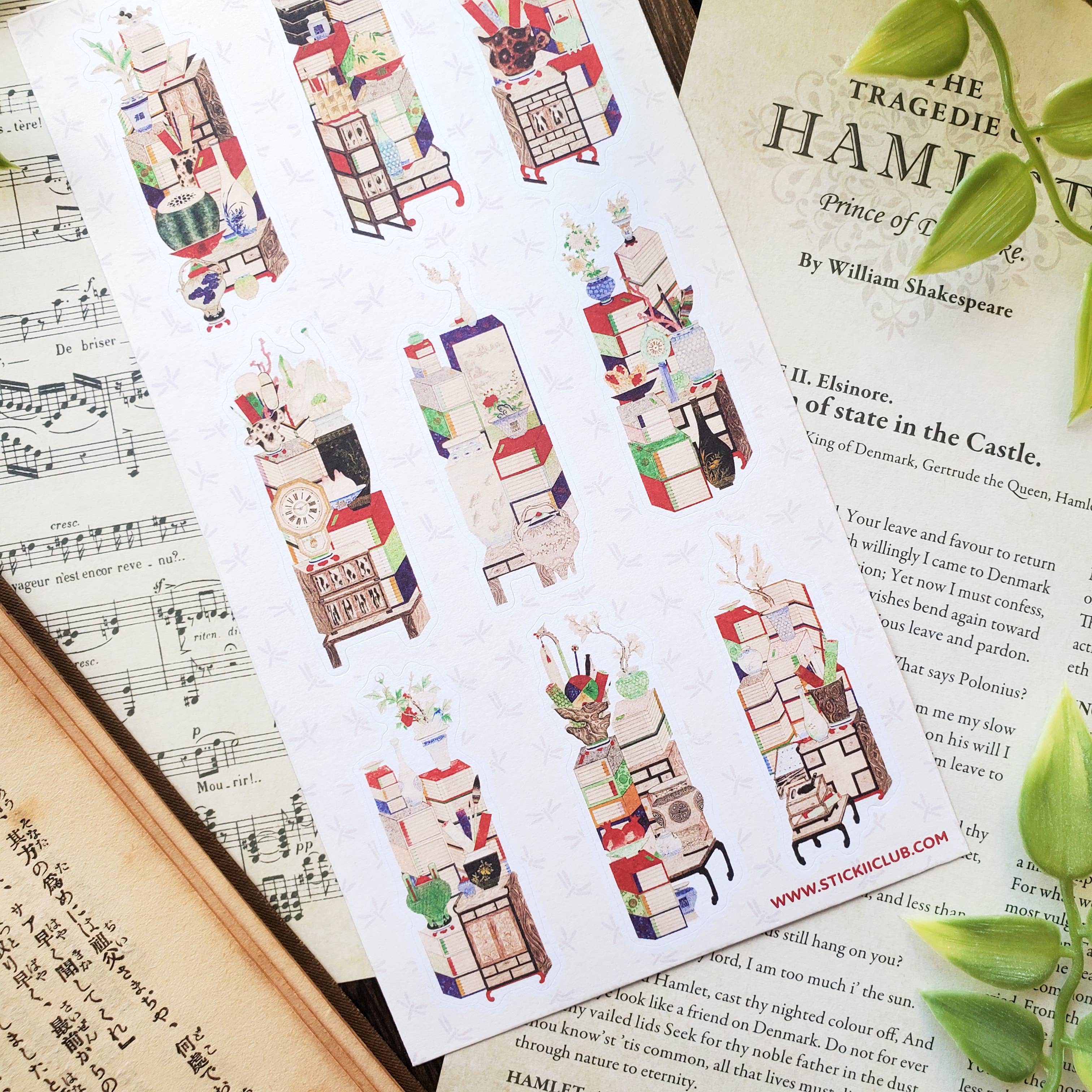 Japanese Antiques Sticker Sheet