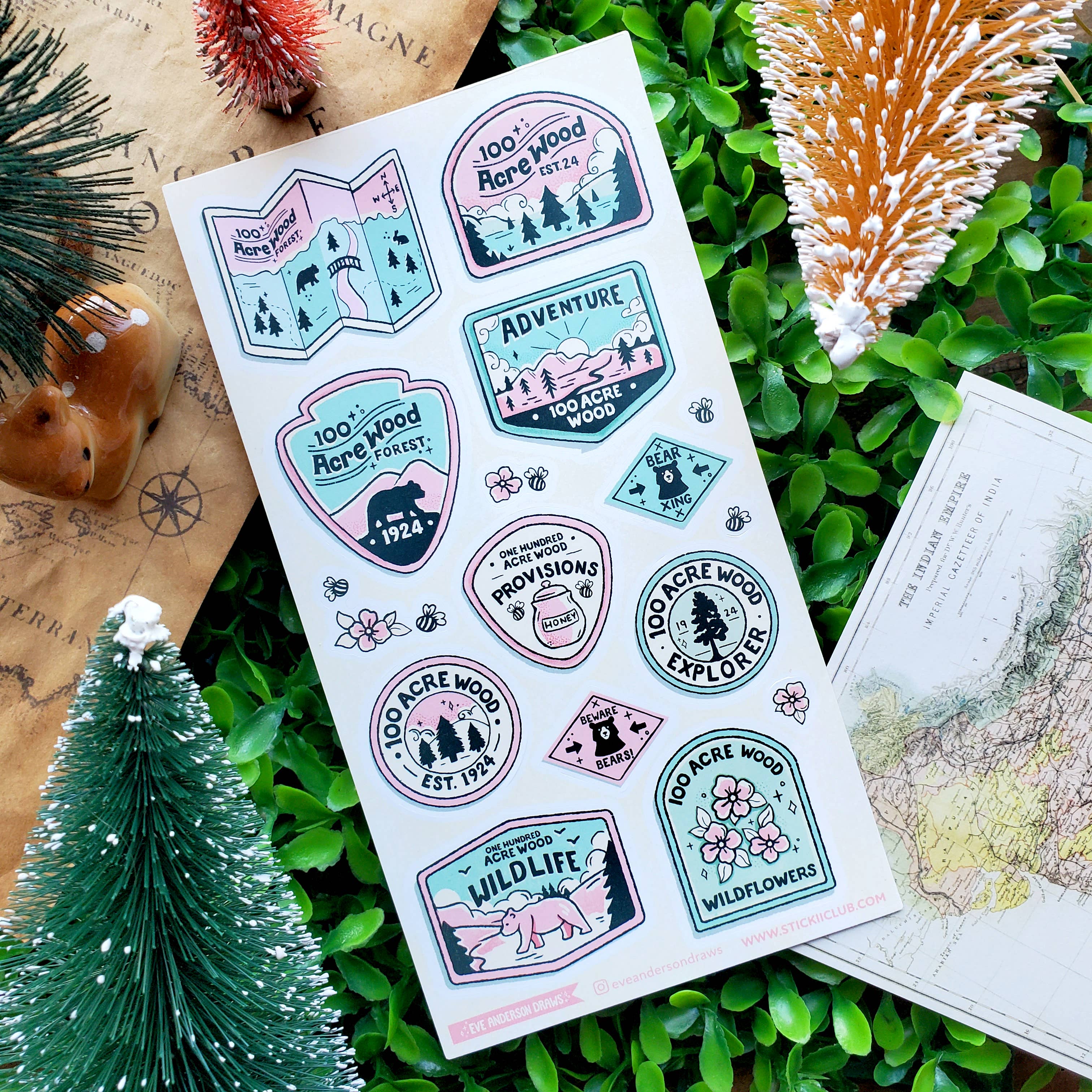 Hundred Acre Wood Sticker Sheet