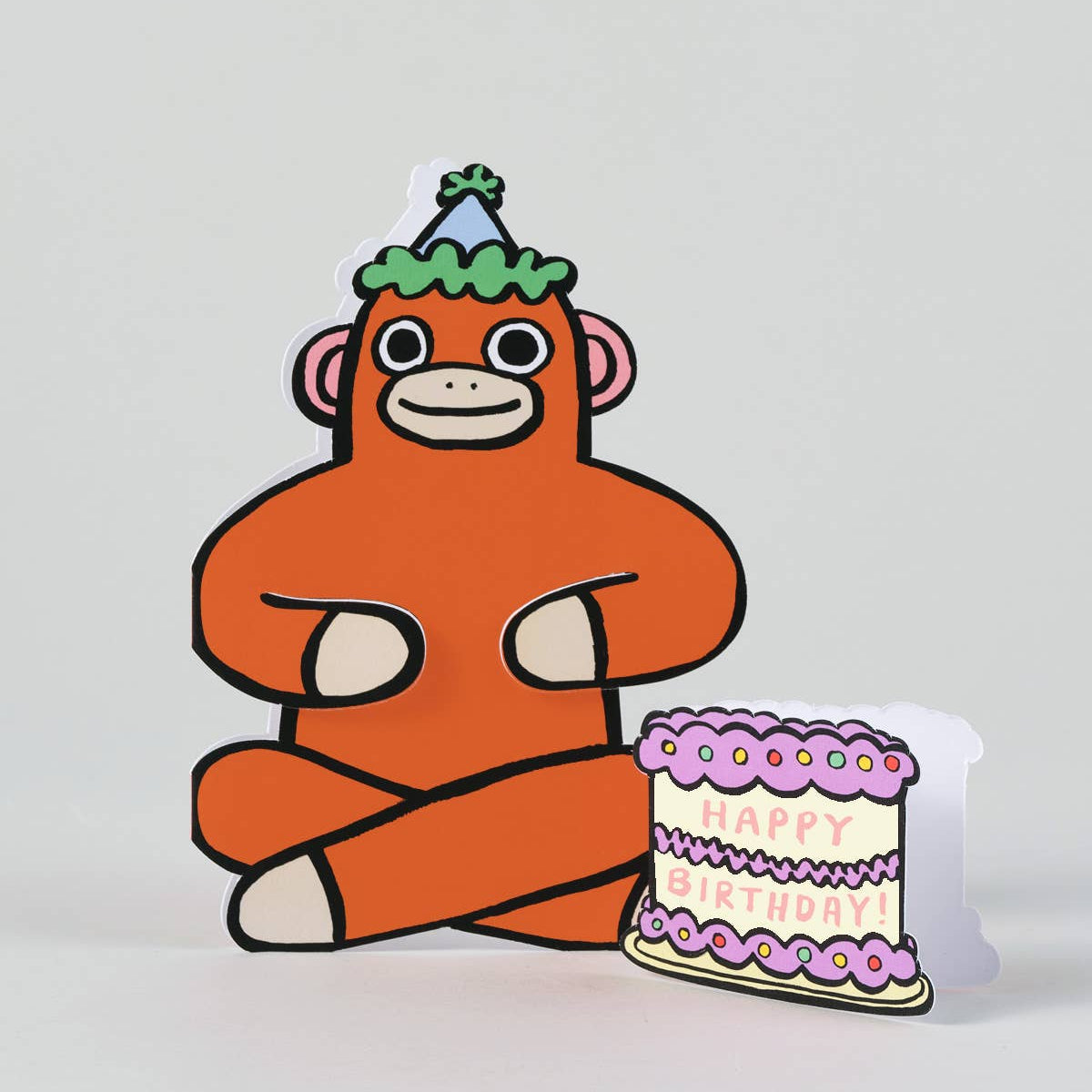 Monkey with Mini Card' Kid's Greetings Card