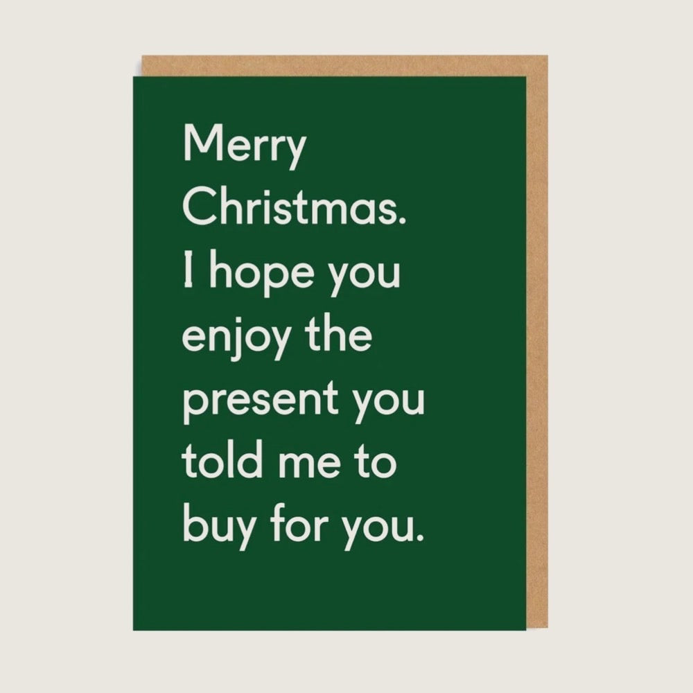 Hope You Enjoy Present Christmas Card