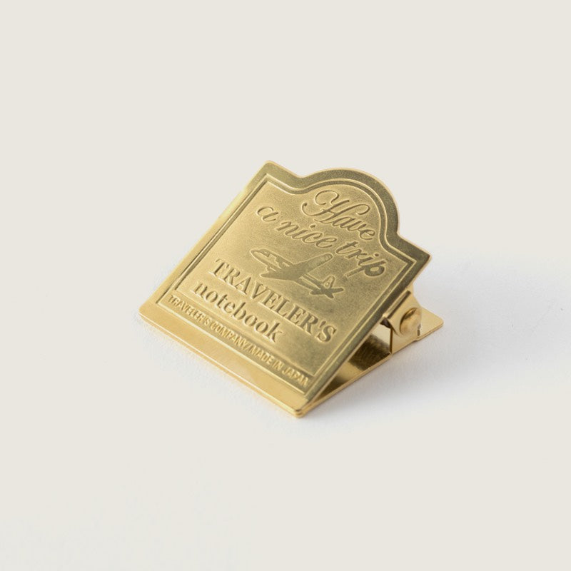 Traveler’s Notebook Brass Clip - Airplane