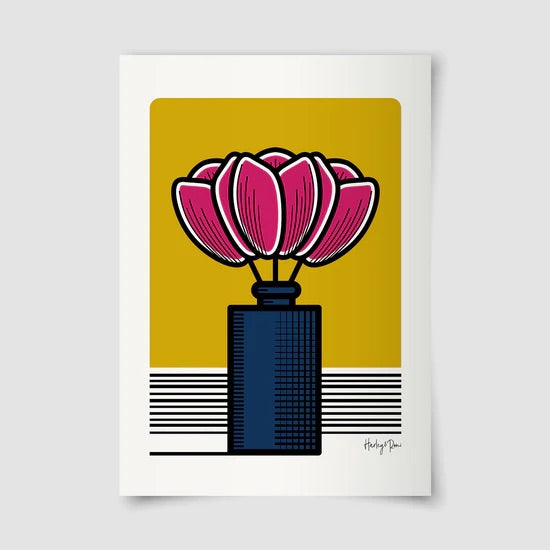 Trio Pink Tulip A4 Print