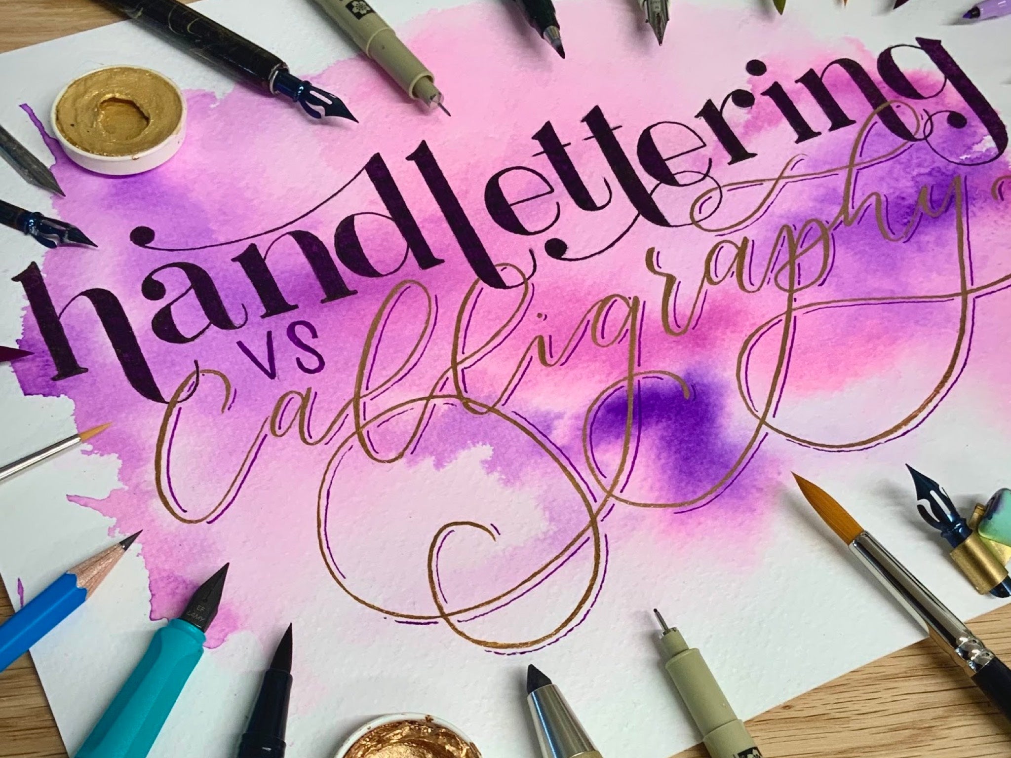 Calligraphy vs Hand Lettering