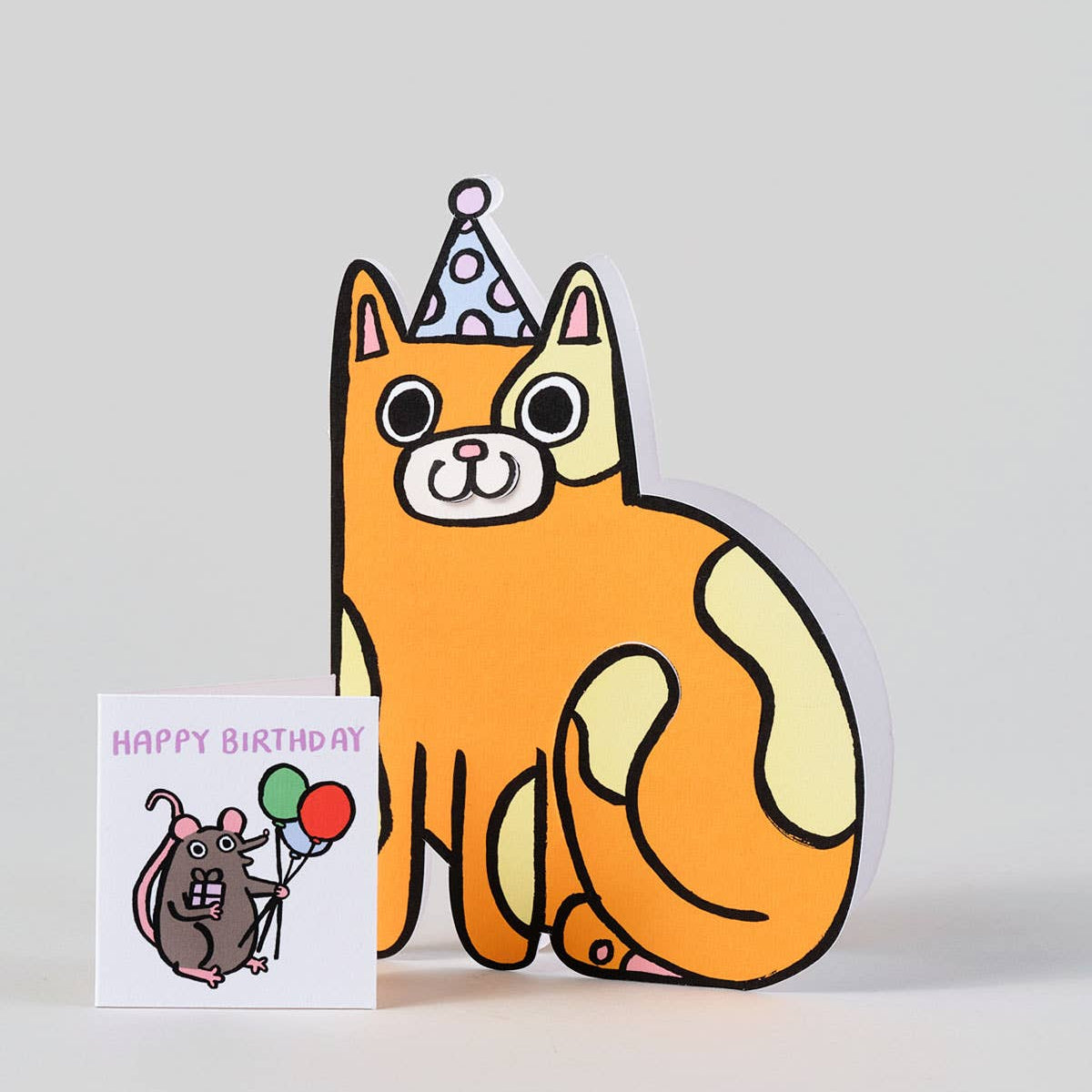 Cat with Mini Card Kid's Greetings Card