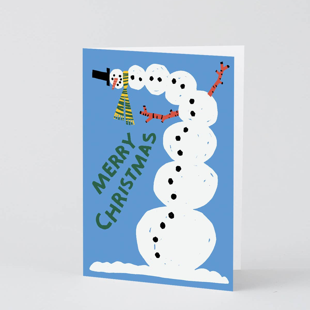 Snowman Embossed Holiday Greeting Card
