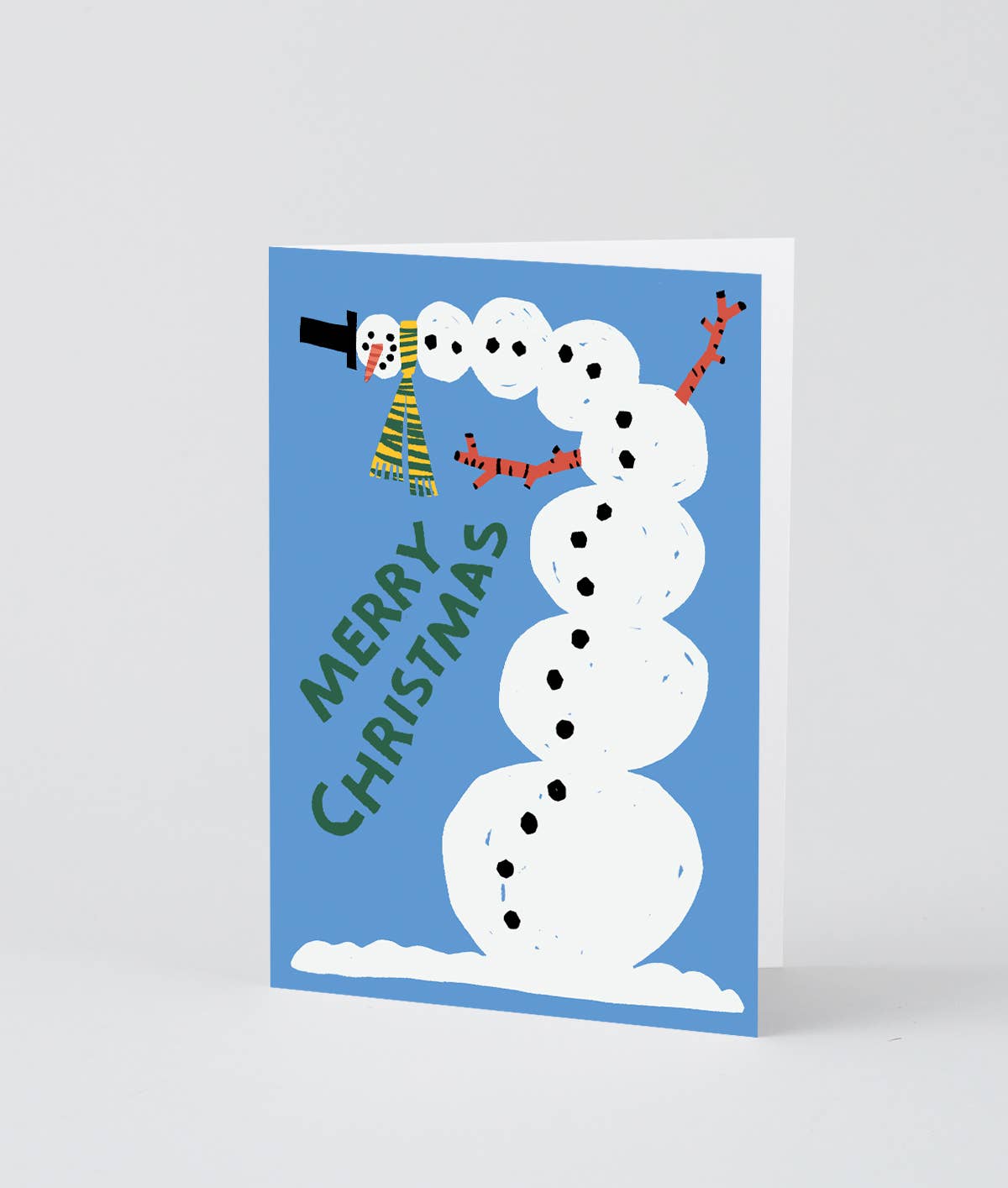 Snowman Embossed Holiday Greeting Card