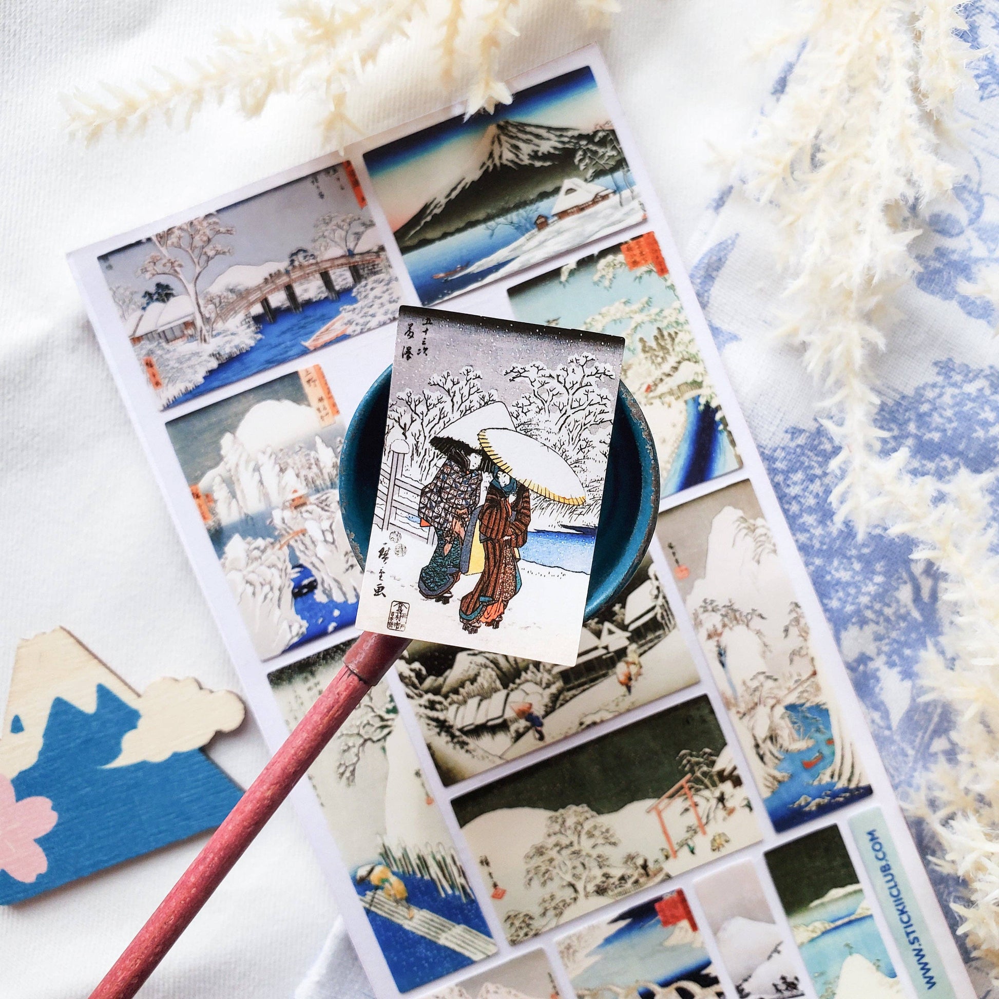 Japan in Snowfall Sticker Sheet
