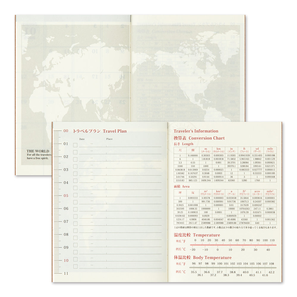 TRAVELER'S Notebook Passport Refill: 2025 Diary Monthly