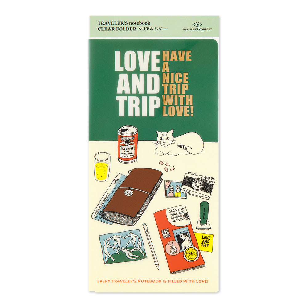 TRAVELER'S Notebook Refill: LOVE AND TRIP Clear Folder 2025