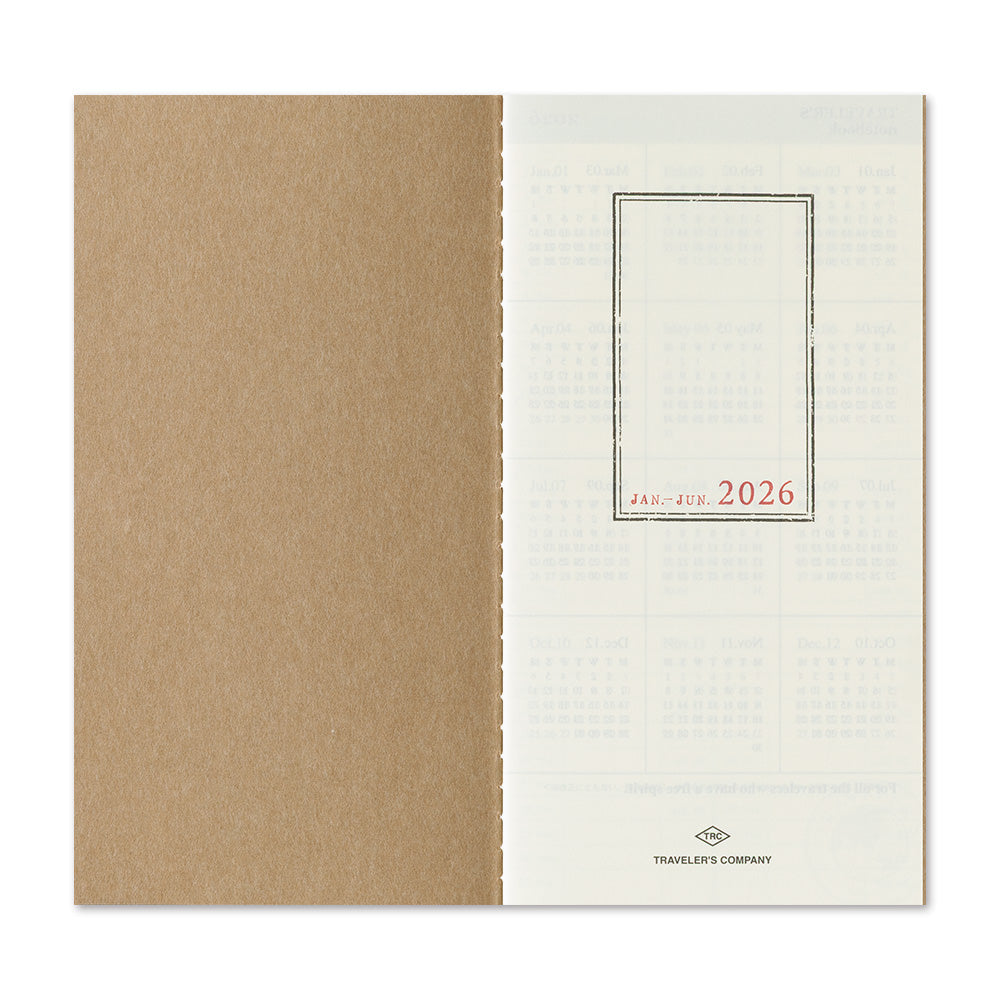 TRAVELER'S Notebook Refill: Weekly Vertical Diary 2026 *PRE ORDER*