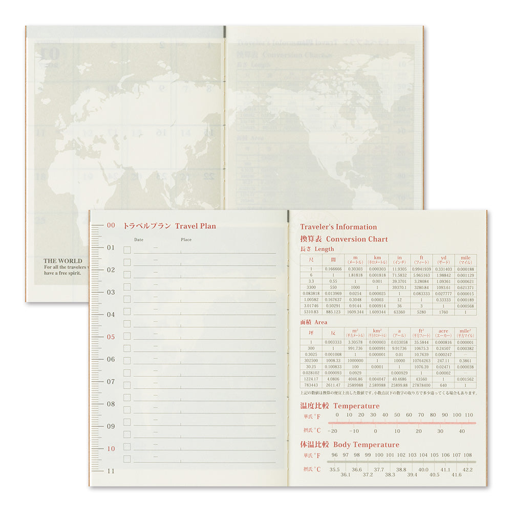 TRAVELER'S Notebook Passport Refill: Monthly Diary 2026 *PRE ORDER*