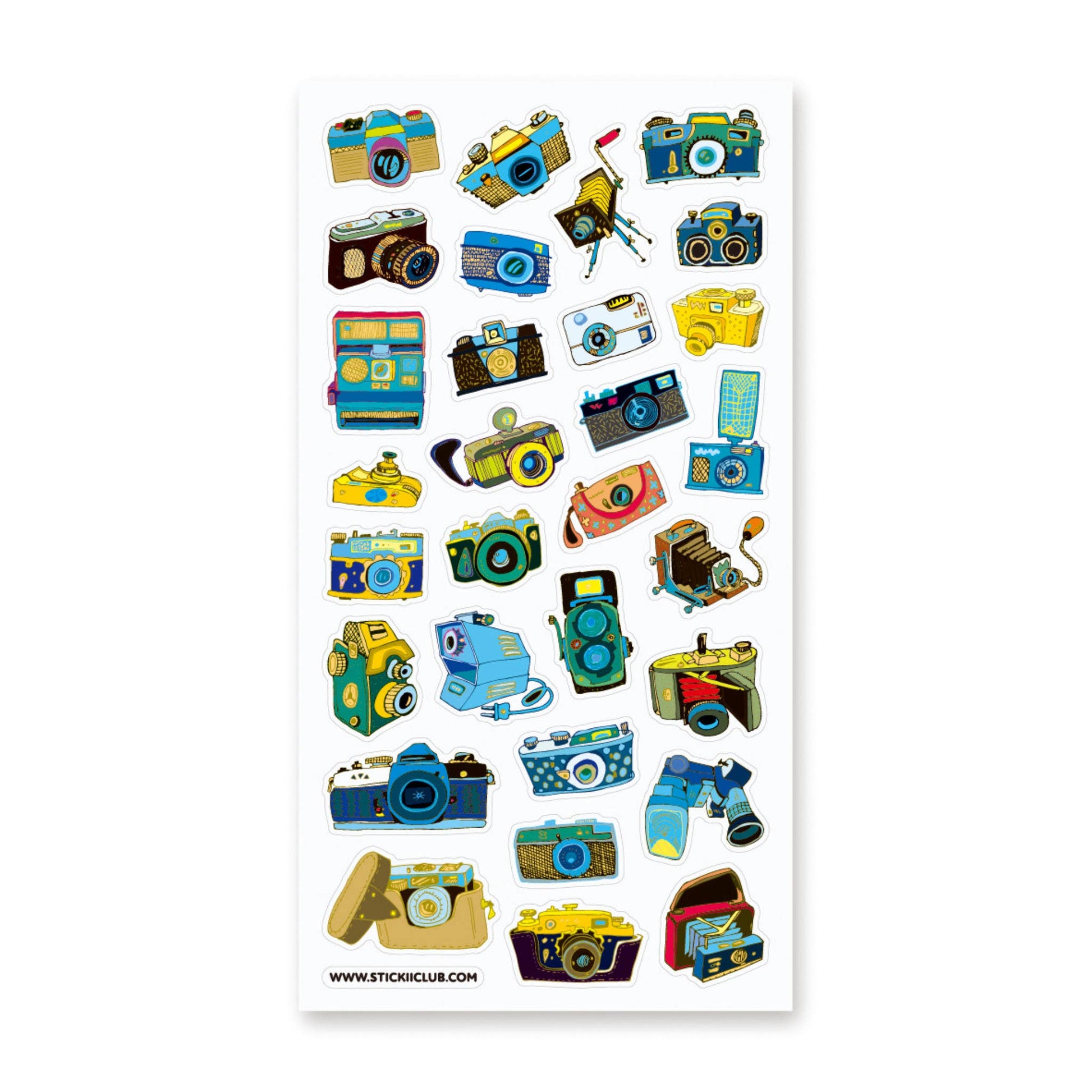 Retro Cameras Sticker Sheet