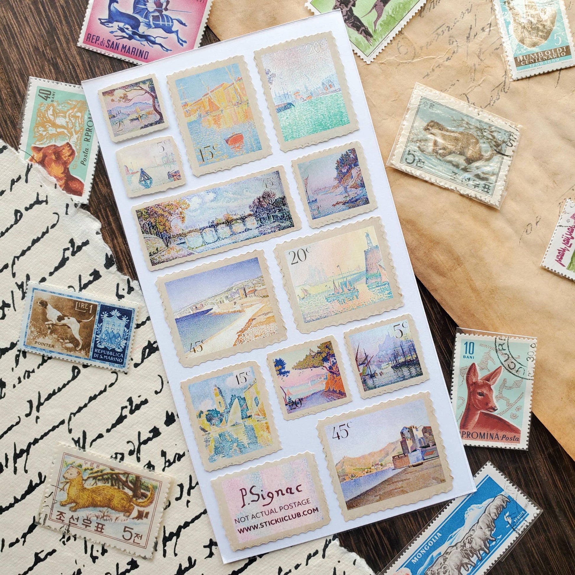 Signac Stamps Sticker Sheet