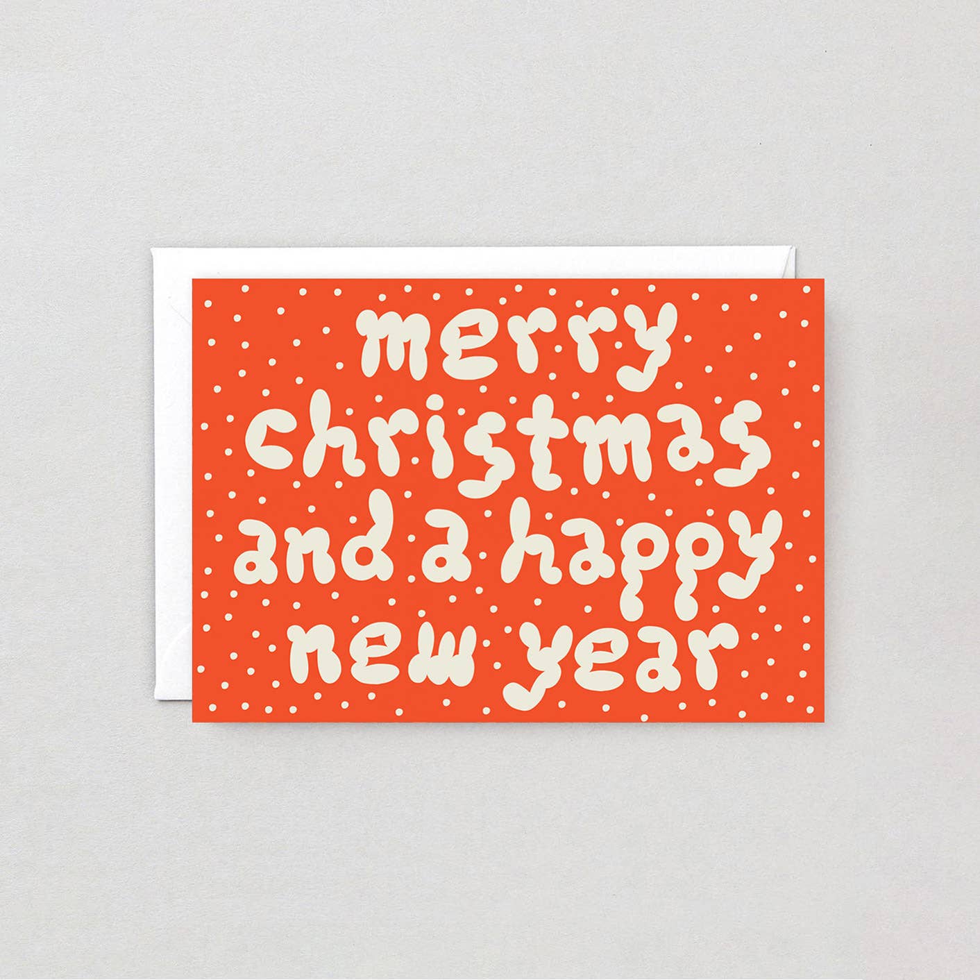 Merry Christmas & Happy New Year Embossed Holiday Card
