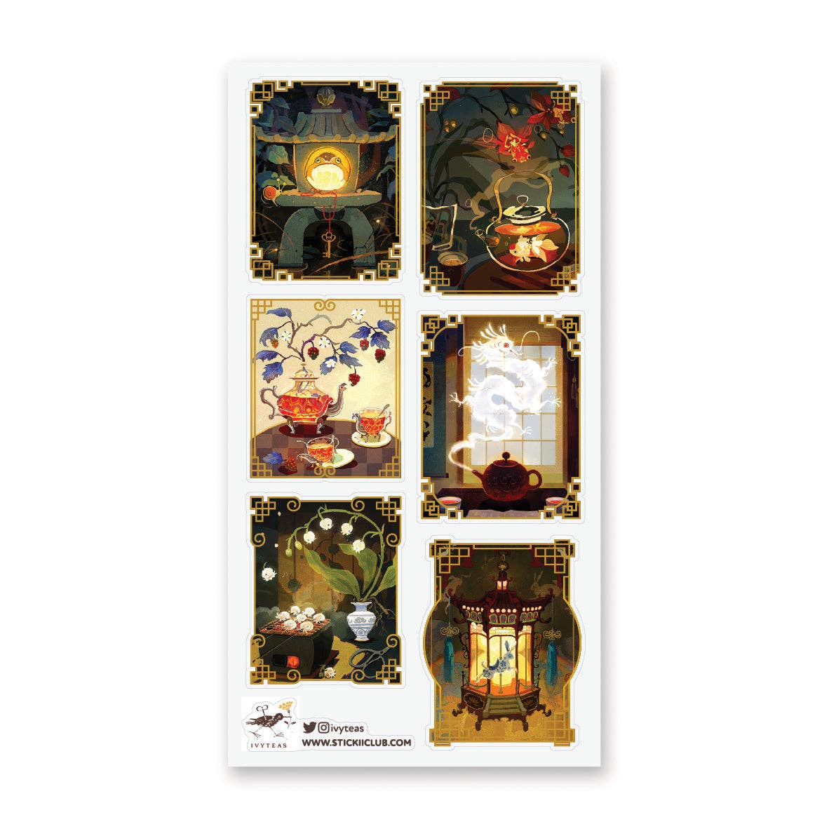 Lantern Light Tea Tales Sticker Sheet