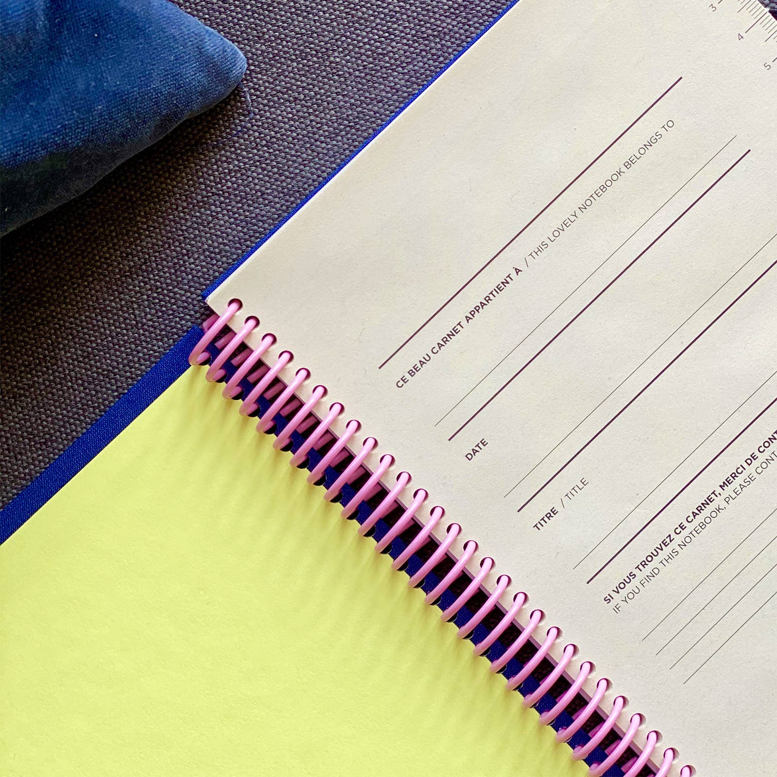 Canvas Spiral Bound Notebook