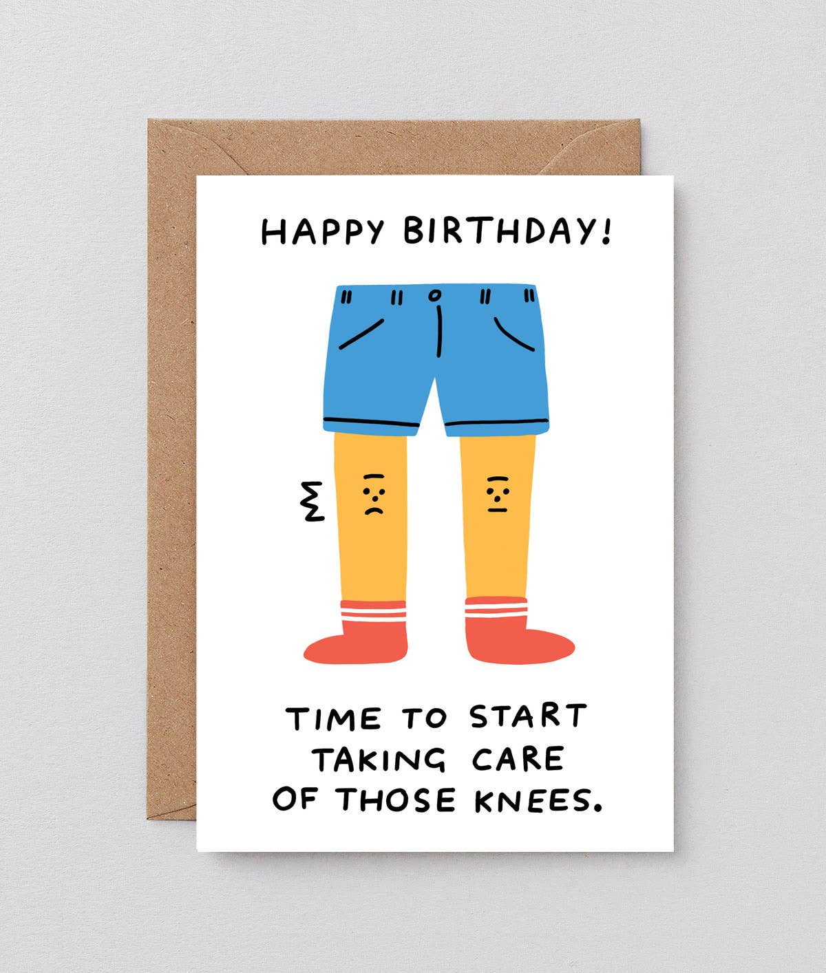 Happy Birthday Take Care Of the Knees' Greetings Card