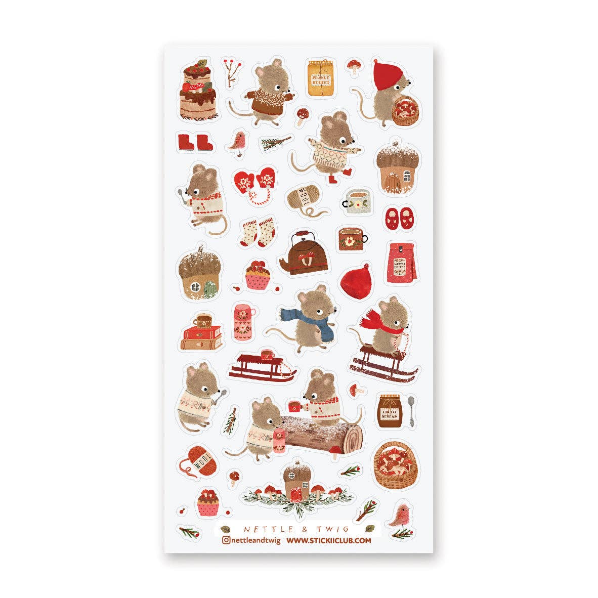 Mouse Snow Day Sticker Sheet