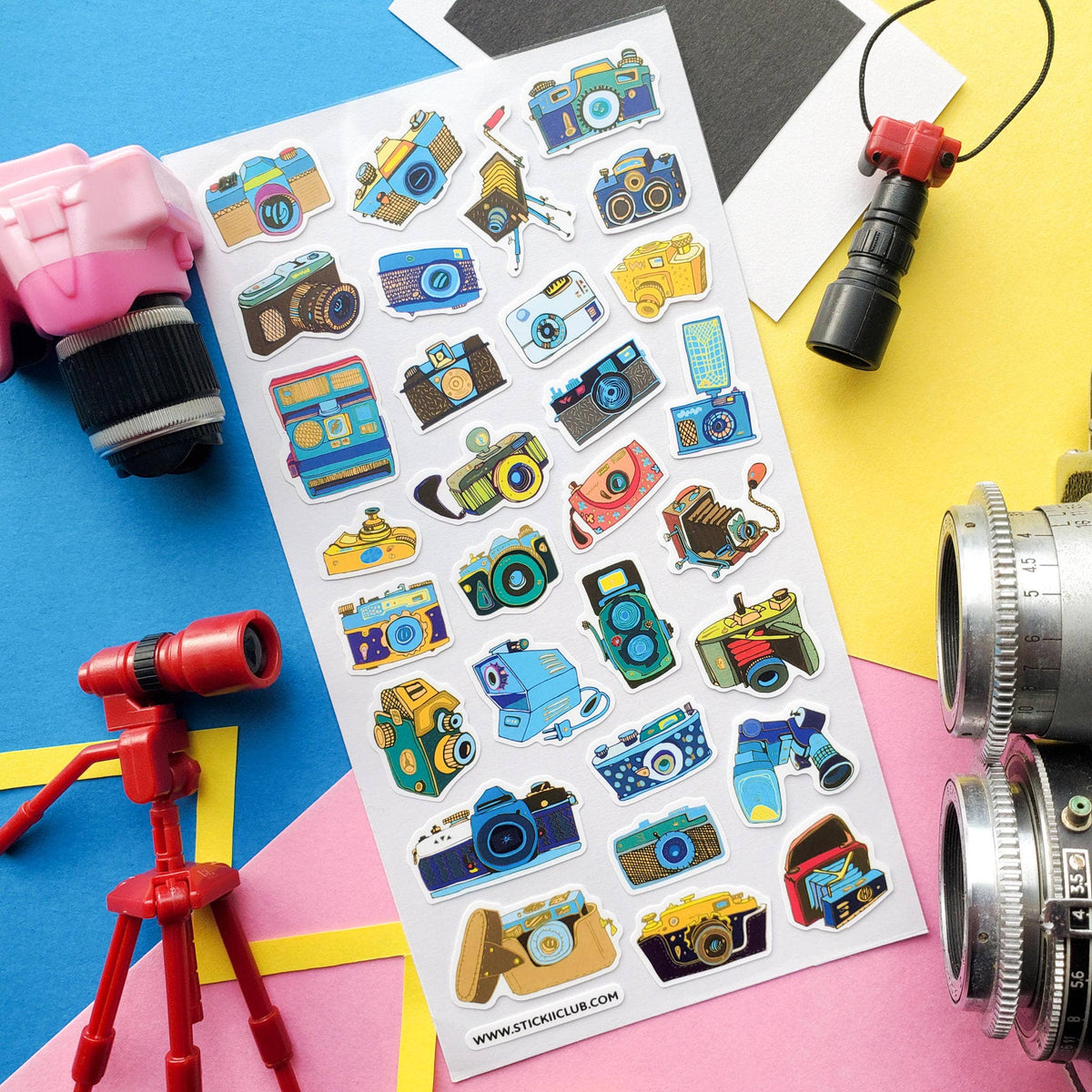Easy Camera Sticker Retro Cameras Sticker Sheet – All Things Analogue