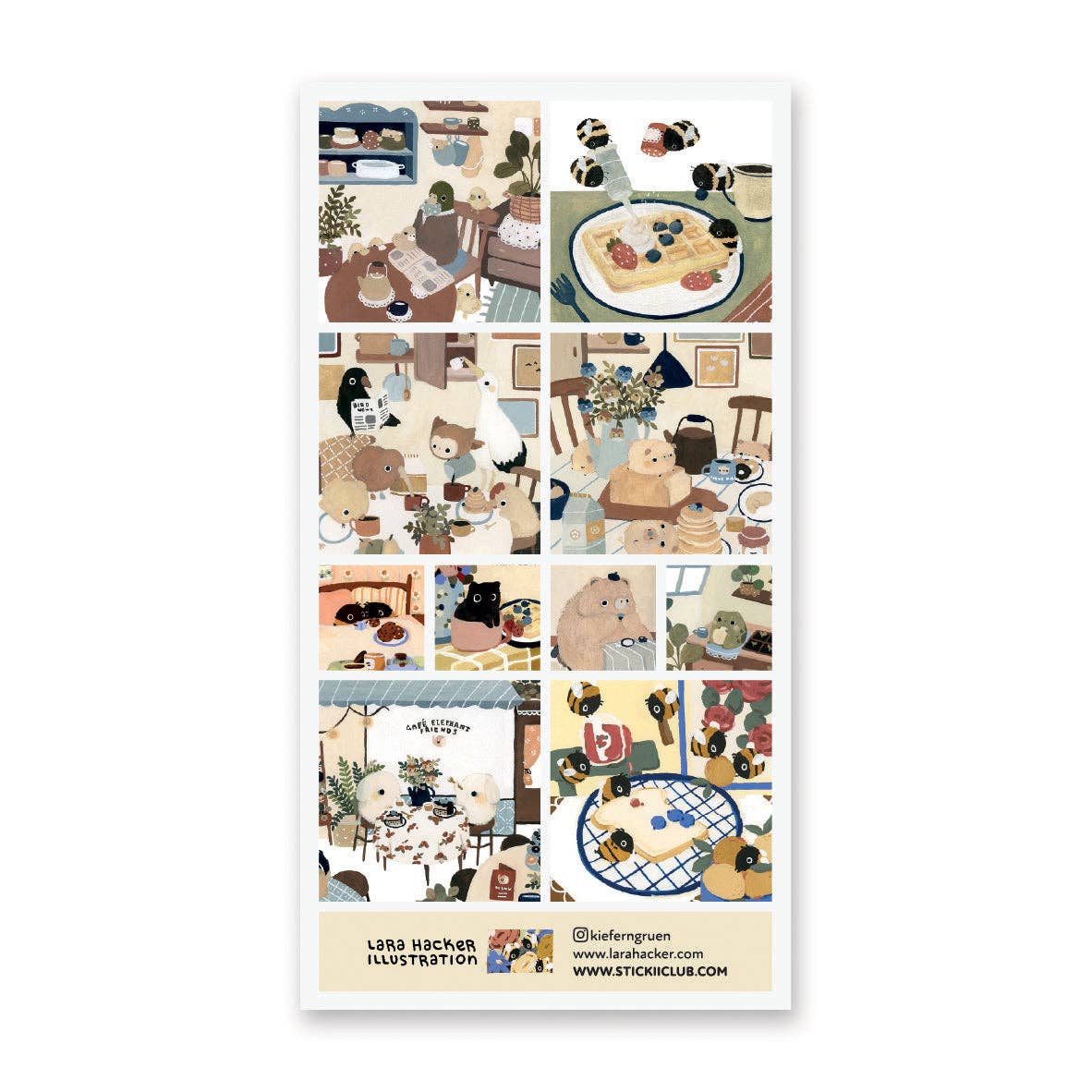Breakfast with Friends Sticker Sheet