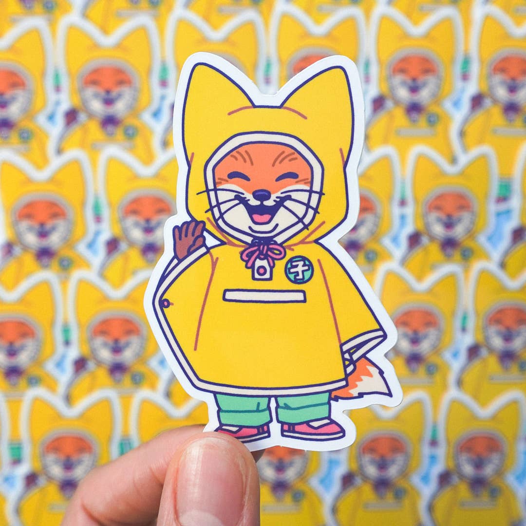 “Kiki - Rain Cape” vinyl sticker