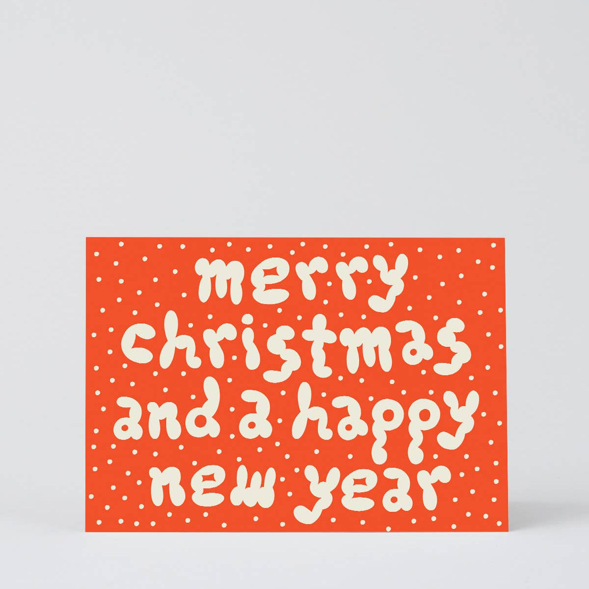 Merry Christmas & Happy New Year Embossed Holiday Card