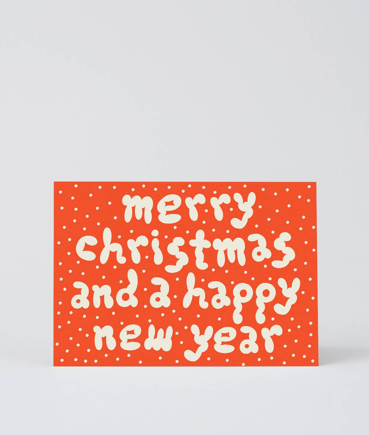 Merry Christmas & Happy New Year Embossed Holiday Card