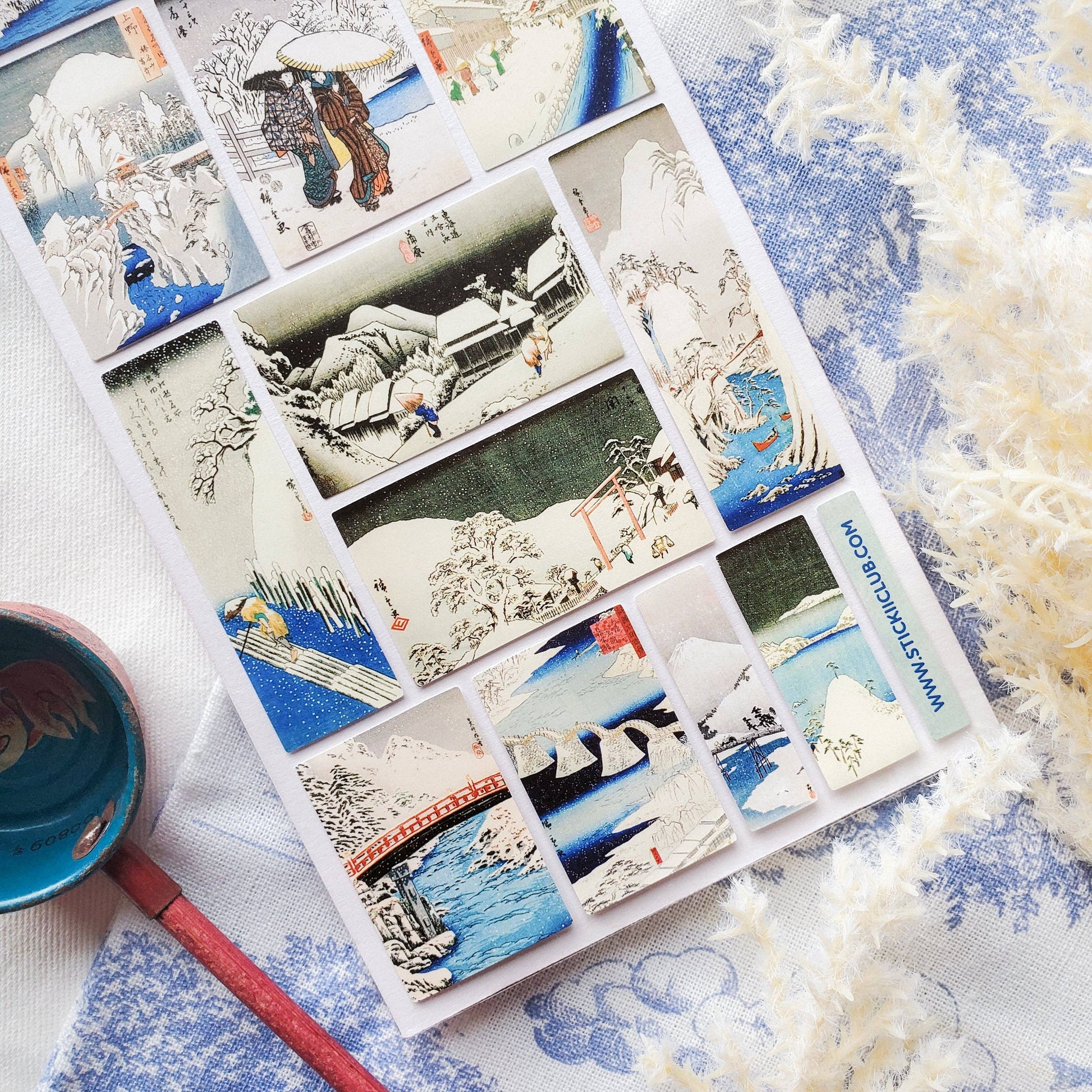 Japan in Snowfall Sticker Sheet