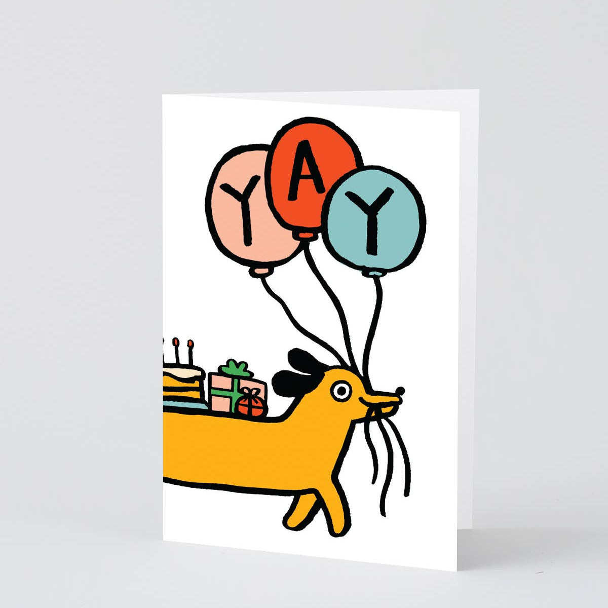 Birth-Yay Sausage Dog Greetings Card