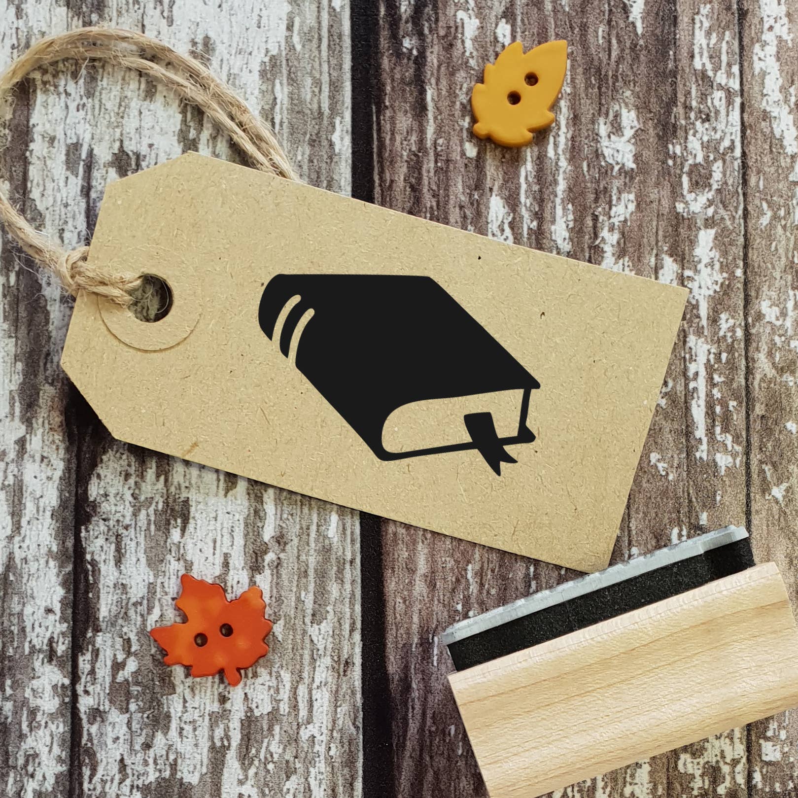 Little Book Rubber Stamp