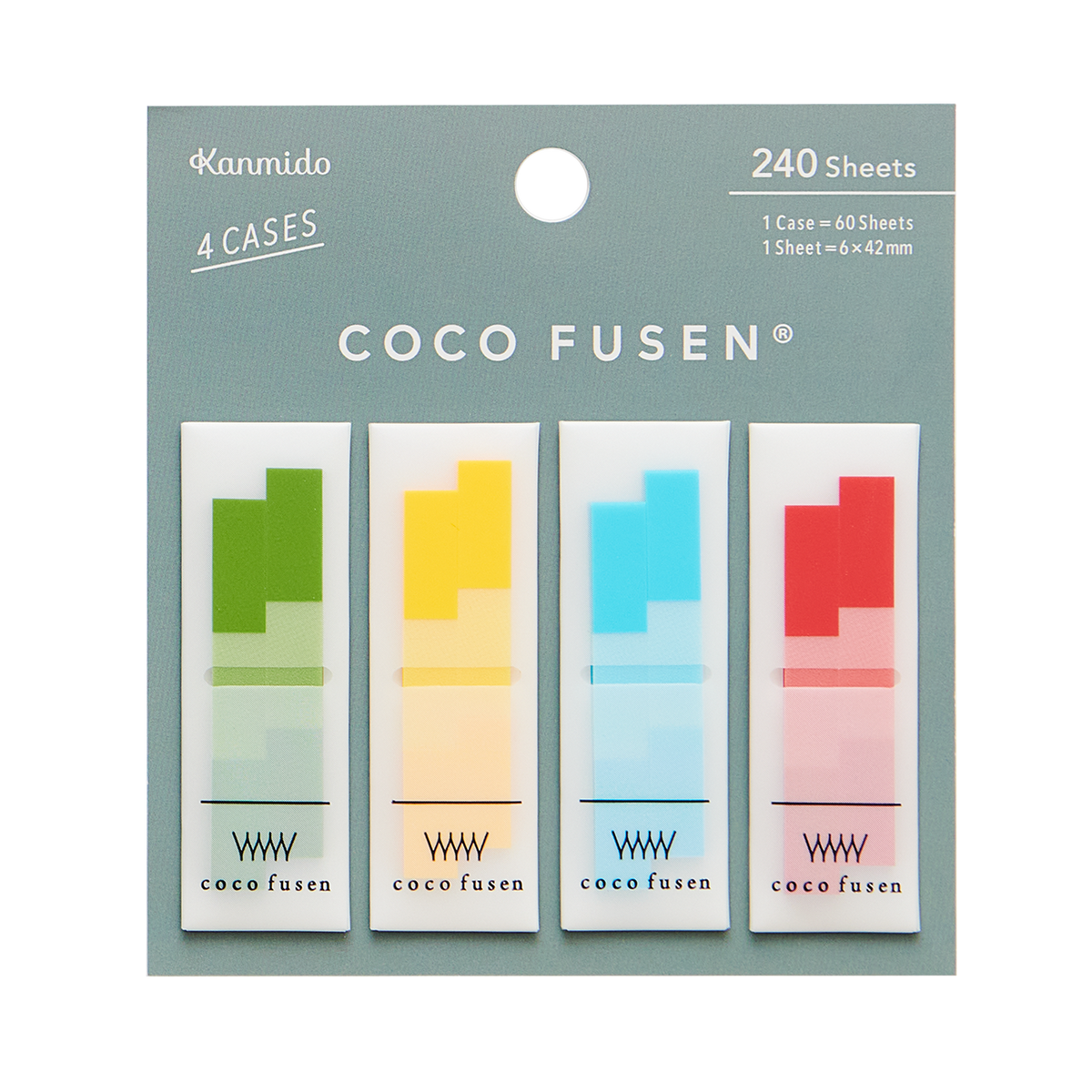 Coco Note All Note Coco Fusen Thin Sticky Note Bookmarks 4 Strips – All Things Analogue