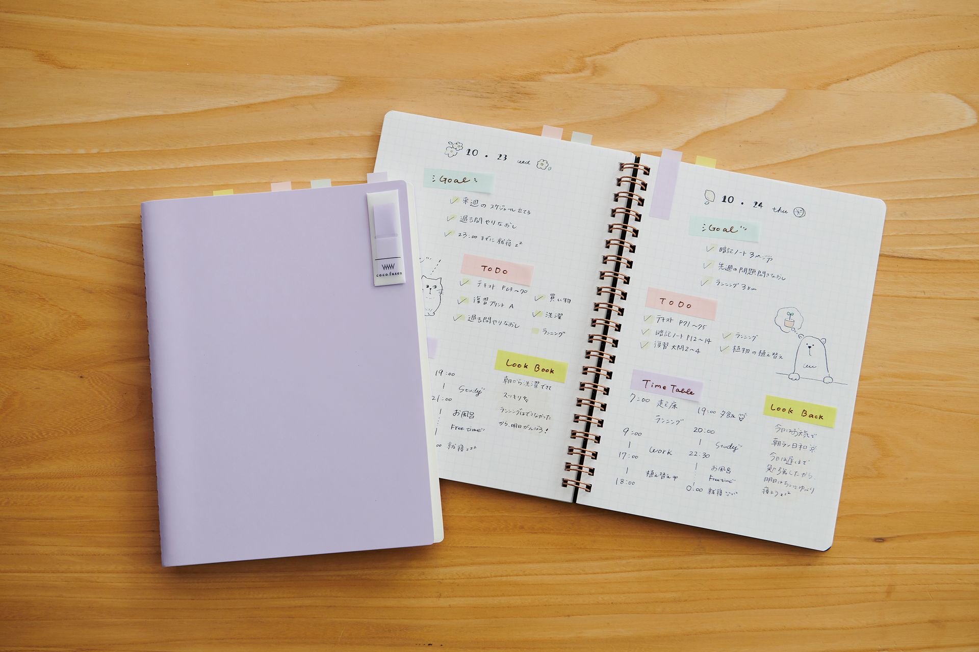 Coco Fusen Thin Sticky Note Bookmarks 2 Strips